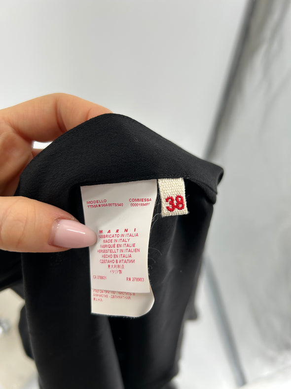 Blouse en soie noire