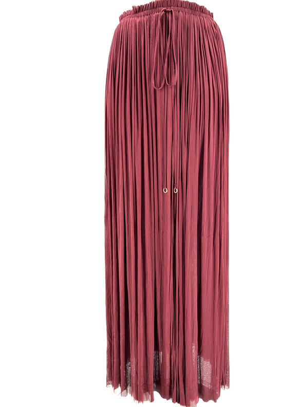 Jupe bordeaux plissée