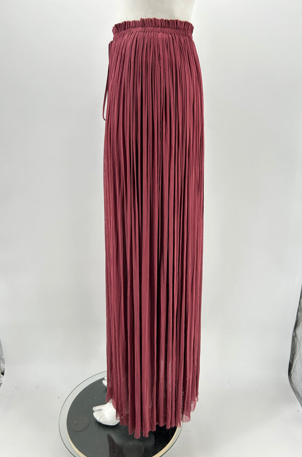 Jupe bordeaux plissée