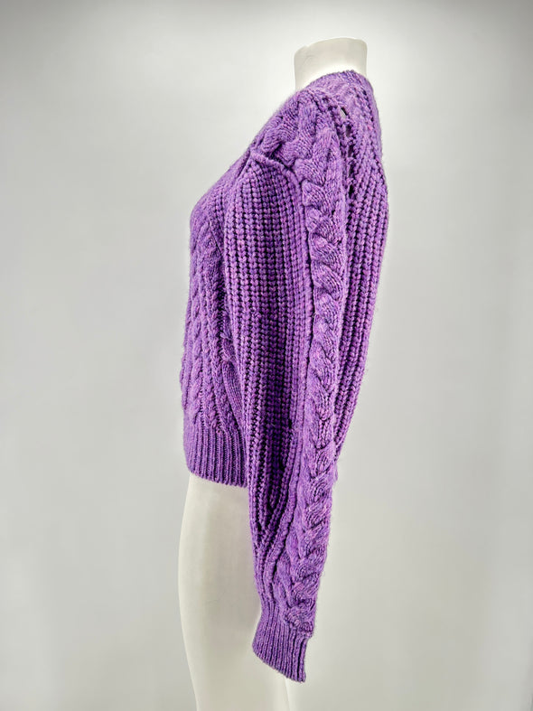 Pull en laine violet