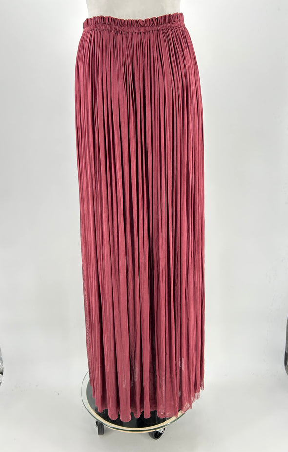 Jupe bordeaux plissée