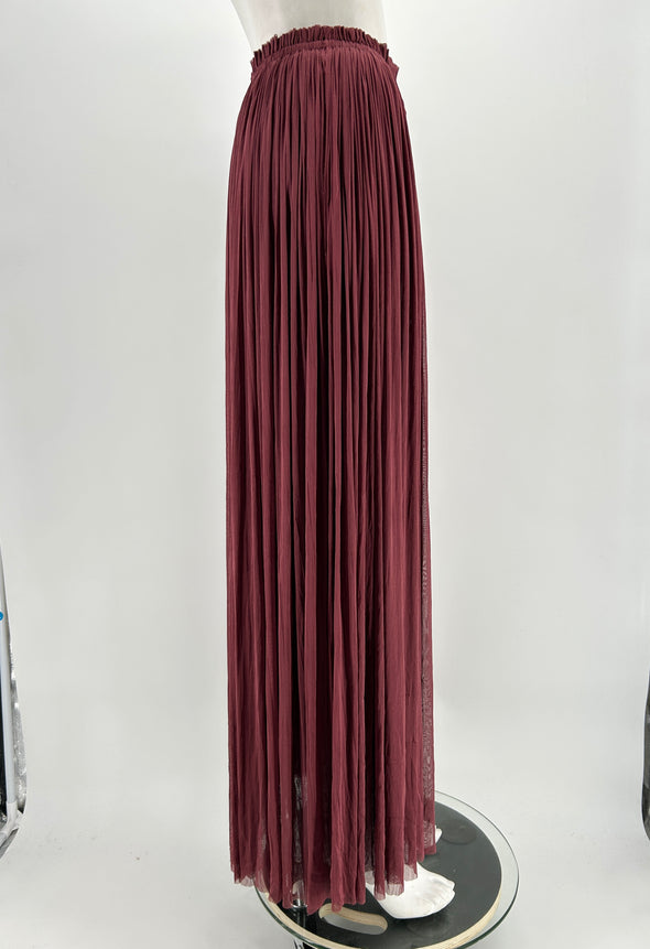 Jupe bordeaux plissée