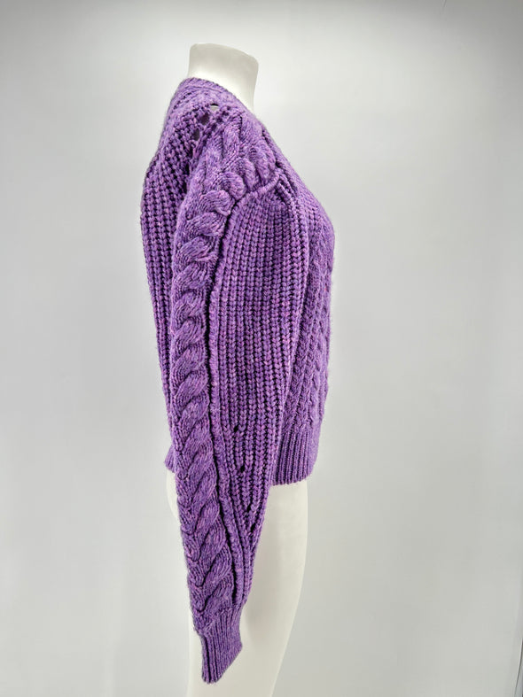 Pull en laine violet