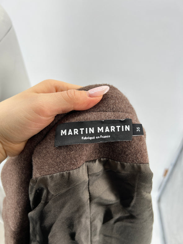 Manteau marron en mélange de laine et cachemire