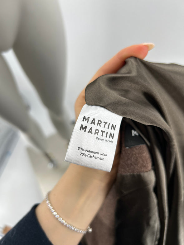 Manteau marron en mélange de laine et cachemire