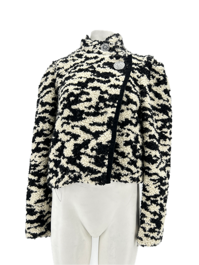 Veste en laine bicolore
