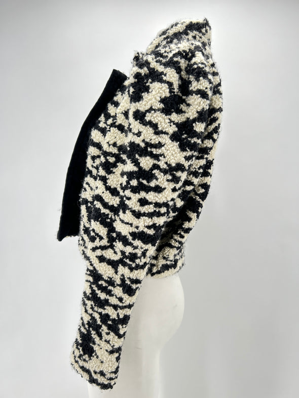 Veste en laine bicolore