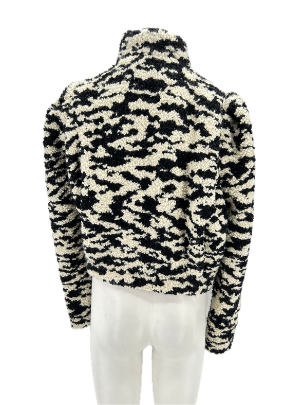 Veste en laine bicolore