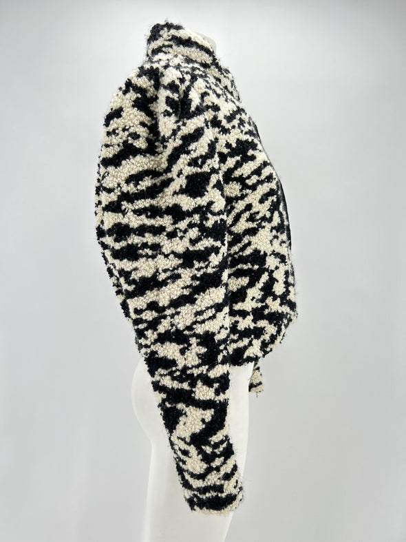 Veste en laine bicolore