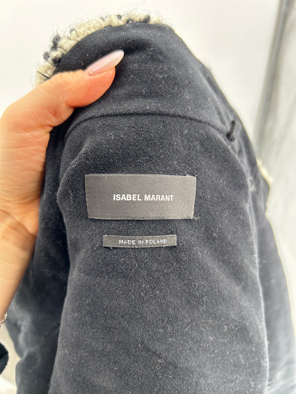 Veste en laine bicolore
