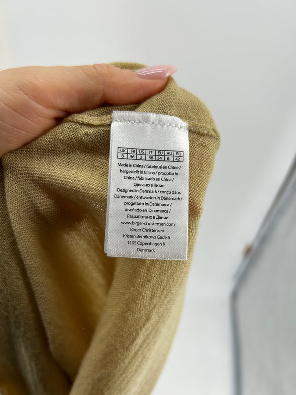 Pull en laine beige