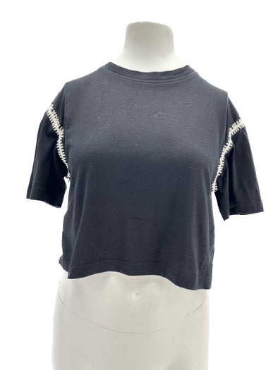 Tee-shirt crop noir