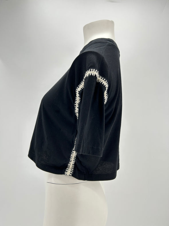 Tee-shirt crop noir
