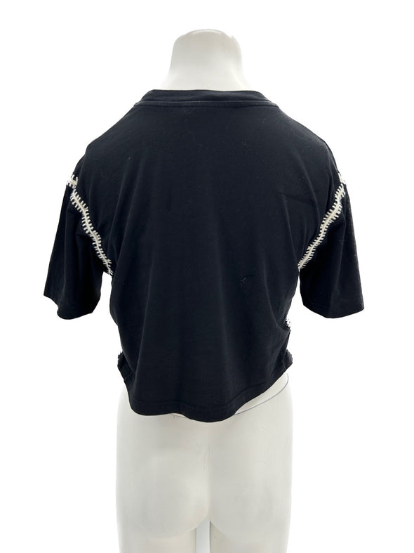 Tee-shirt crop noir