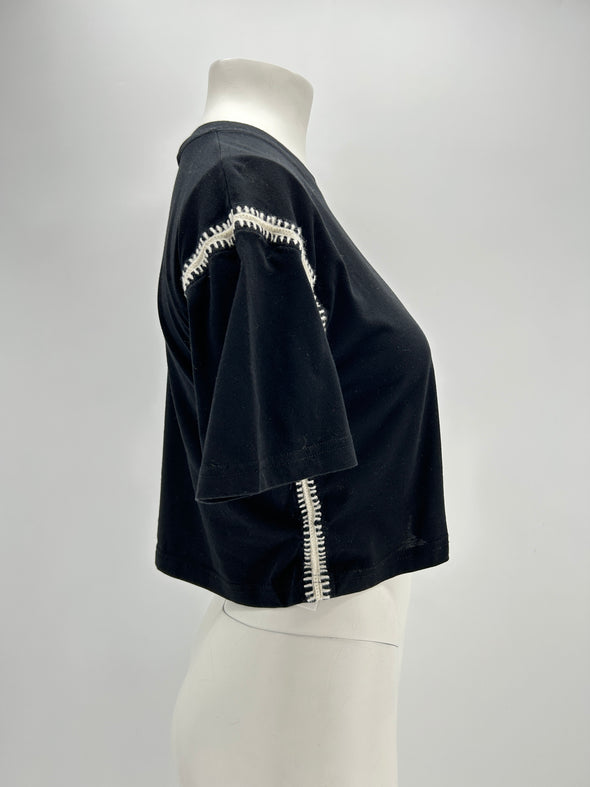 Tee-shirt crop noir