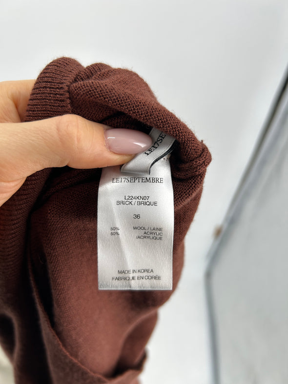 Pull en laine marron