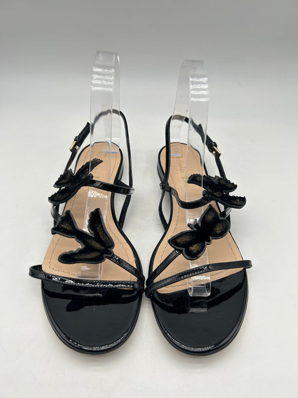 Sandales noires avec papillons en velours