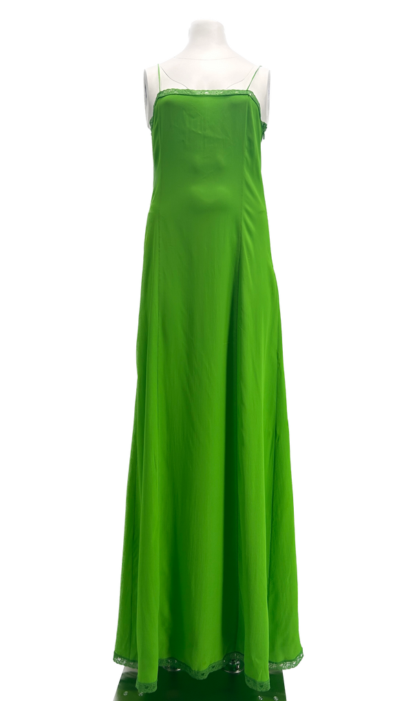 Robe longue en tulle verte