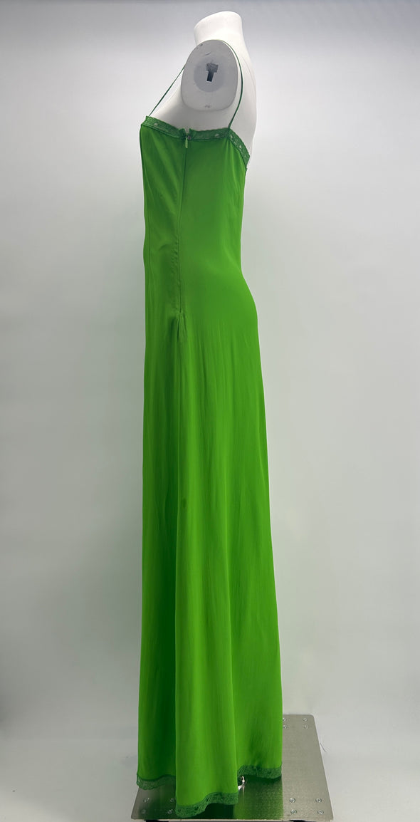 Robe longue en tulle verte