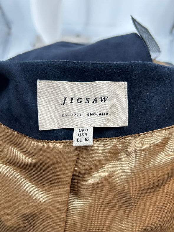 Veste marine en cuir