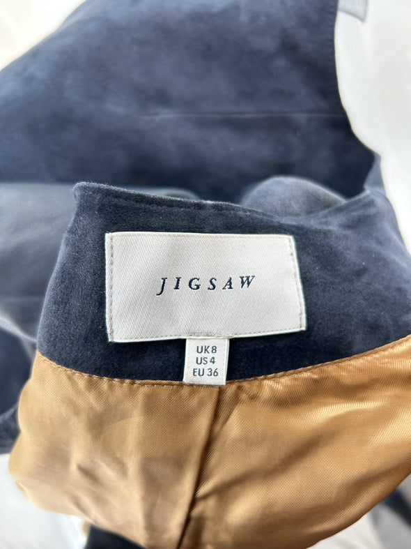 Veste marine en cuir