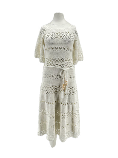 Robe en crochet blanche