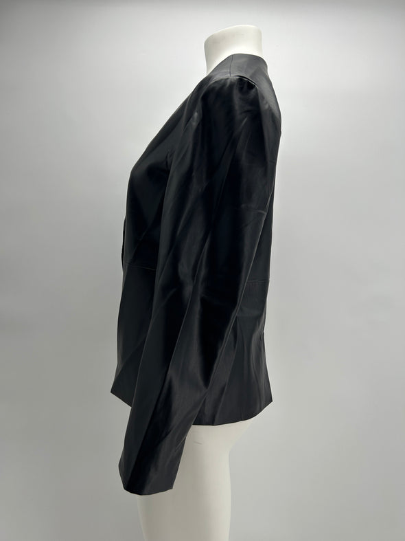 Veste en cuir vegan noir