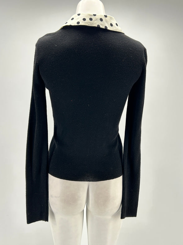 Pull col claudine à pois
