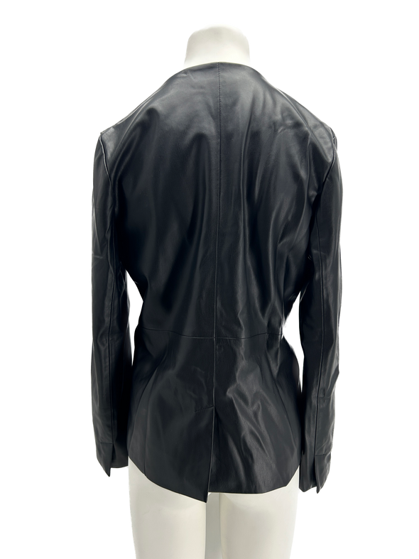 Veste en cuir vegan noir