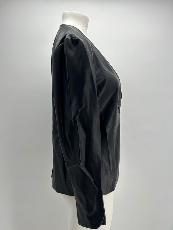 Veste en cuir vegan noir