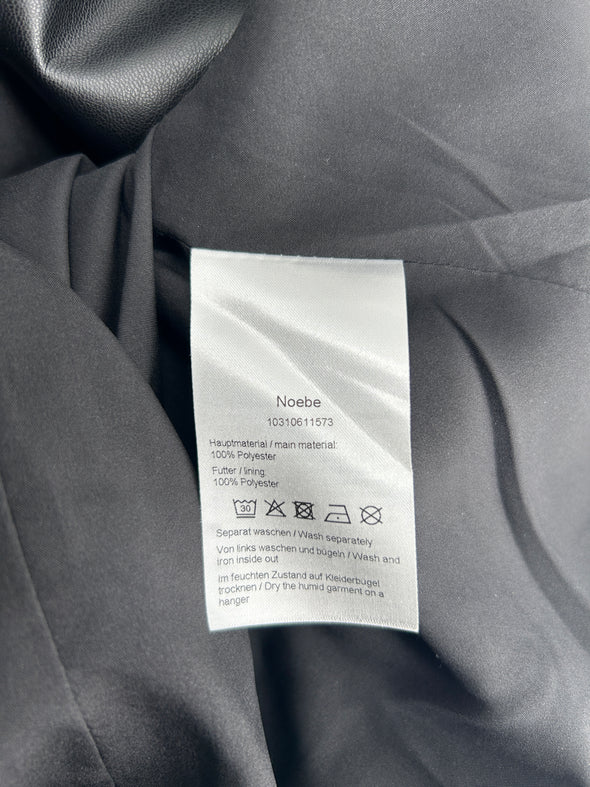 Veste en cuir vegan noir