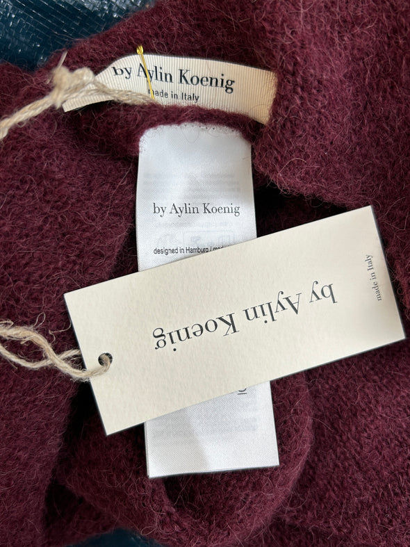 Châles en laine bordeaux