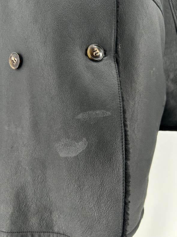 Peau lainée noire "Namo"