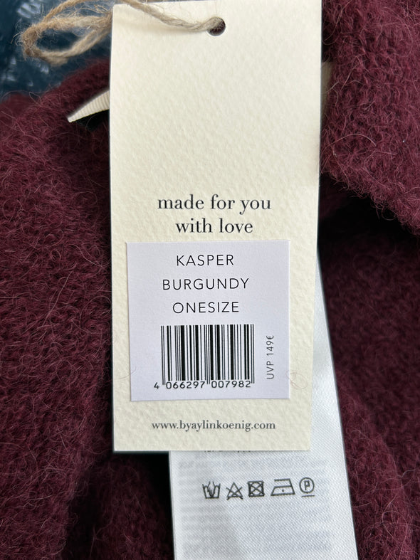 Châles en laine bordeaux