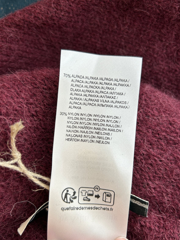 Châles en laine bordeaux