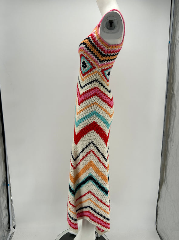 Robe multicolore en crochet