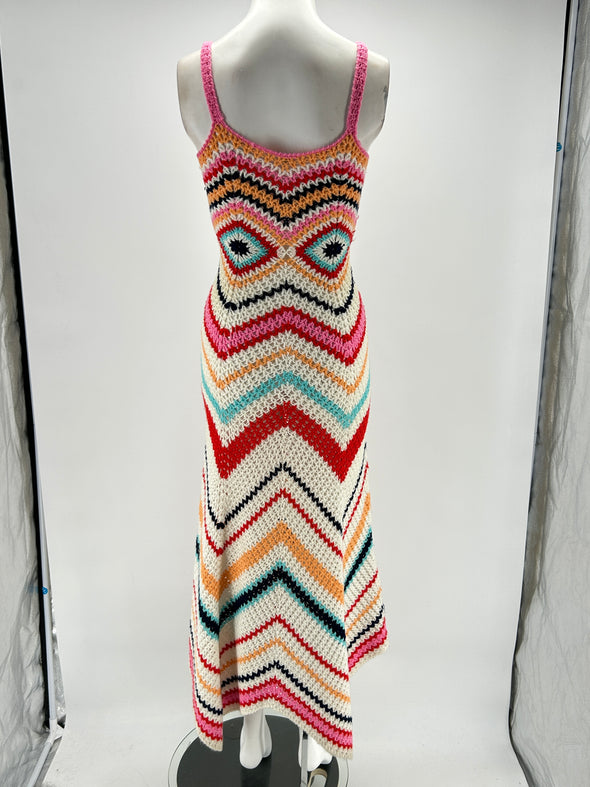 Robe multicolore en crochet