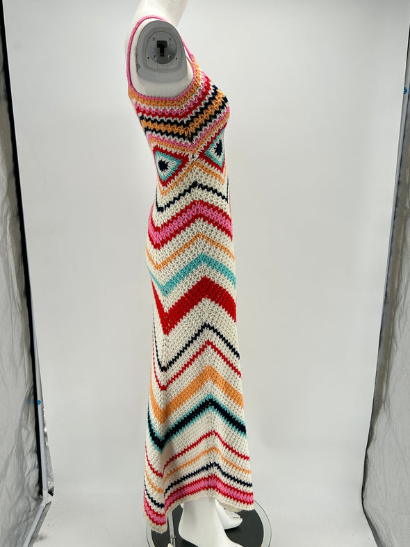 Robe multicolore en crochet