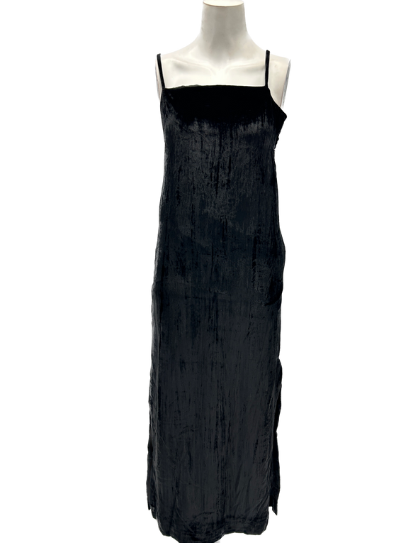 Robe longue "Etinas" en velours noire