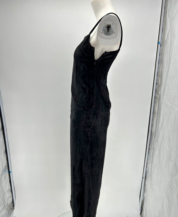 Robe longue "Etinas" en velours noire