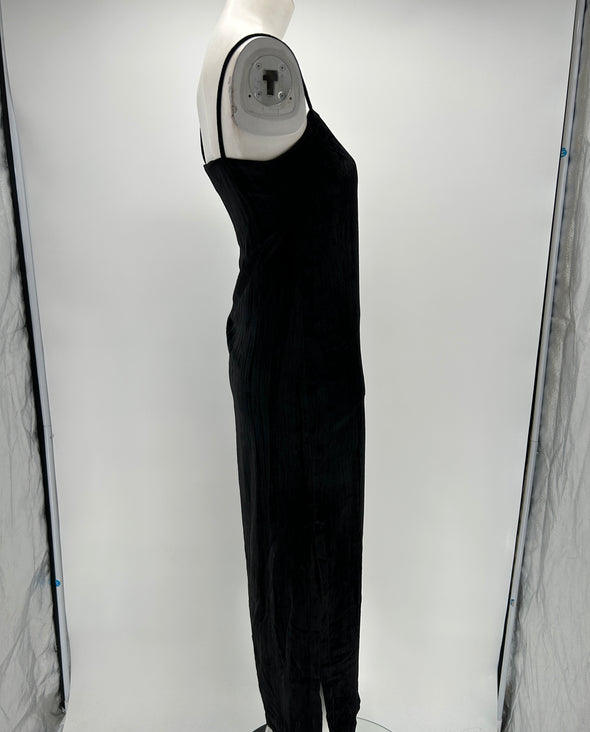 Robe longue "Etinas" en velours noire