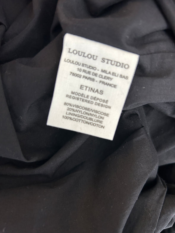 Robe longue "Etinas" en velours noire