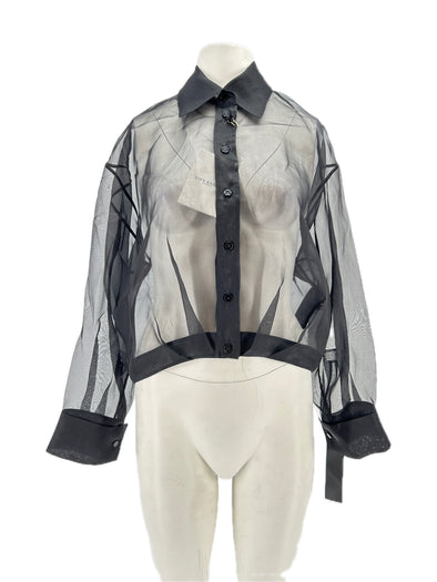 Blouse en soie transparente