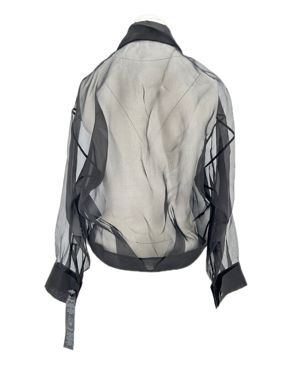 Blouse en soie transparente