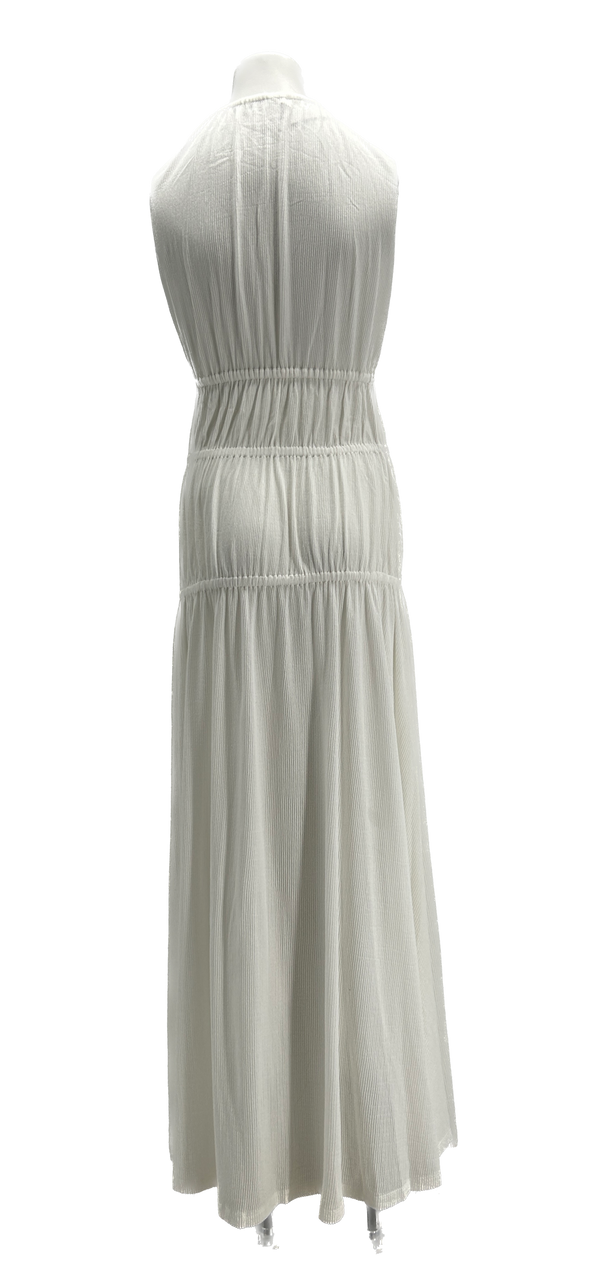 Robe blanche plissée