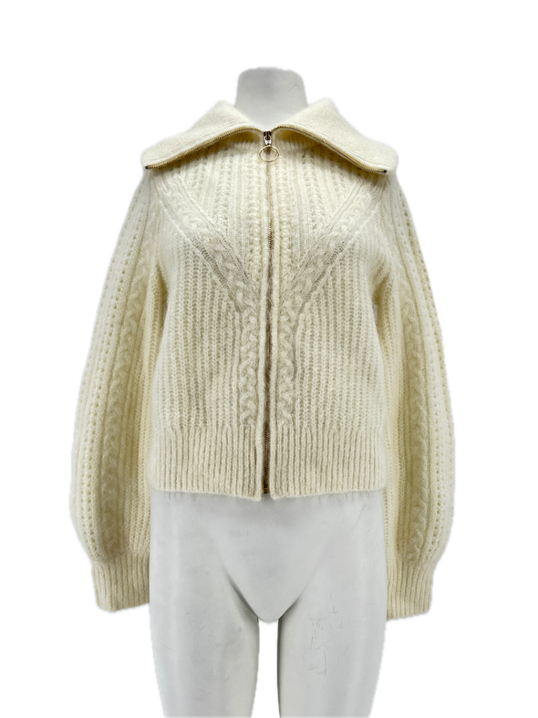 Cardigan en mélange de laine et mohair