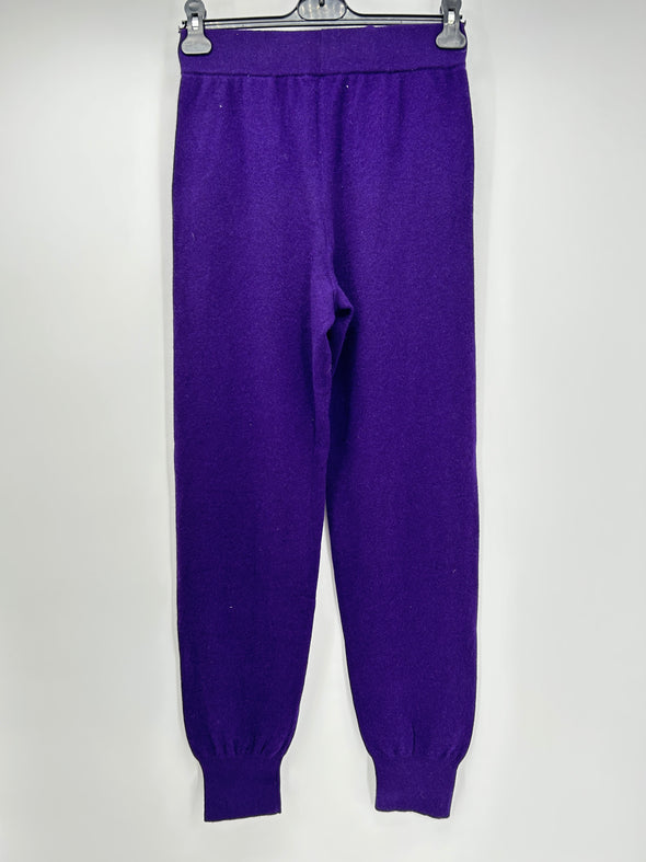 Pantalon en cachemire violet