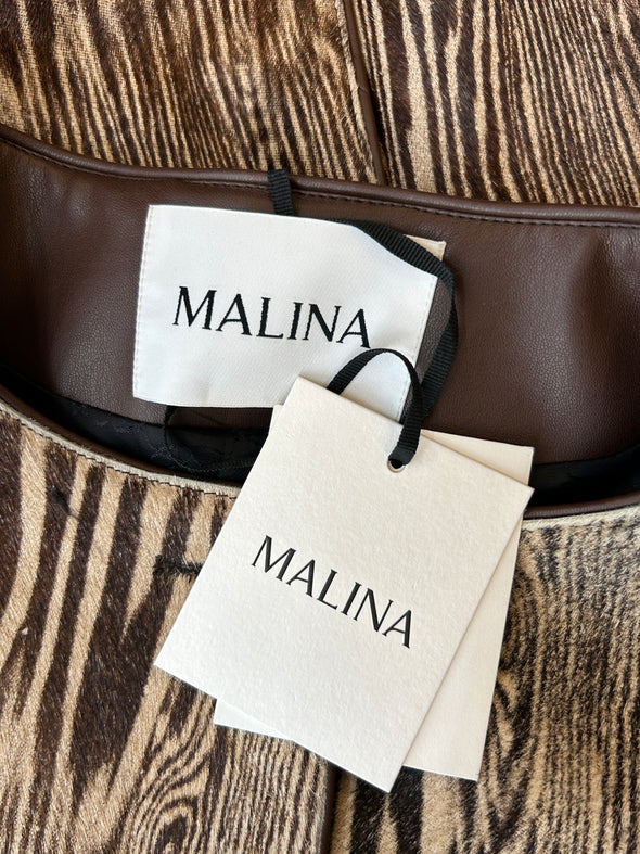 Manteau en cuir imprimé