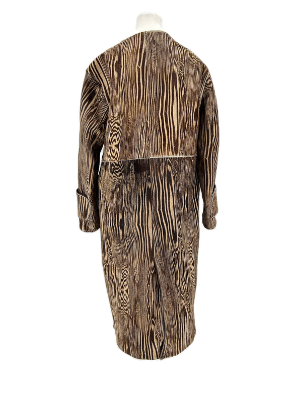 Manteau en cuir imprimé