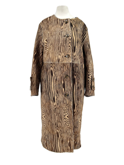 Manteau en cuir imprimé